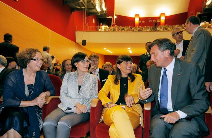 Predsednik Republike Slovenije Borut Pahor na ottvoritvi festivala Mittelfest 2013 v Čedadu
